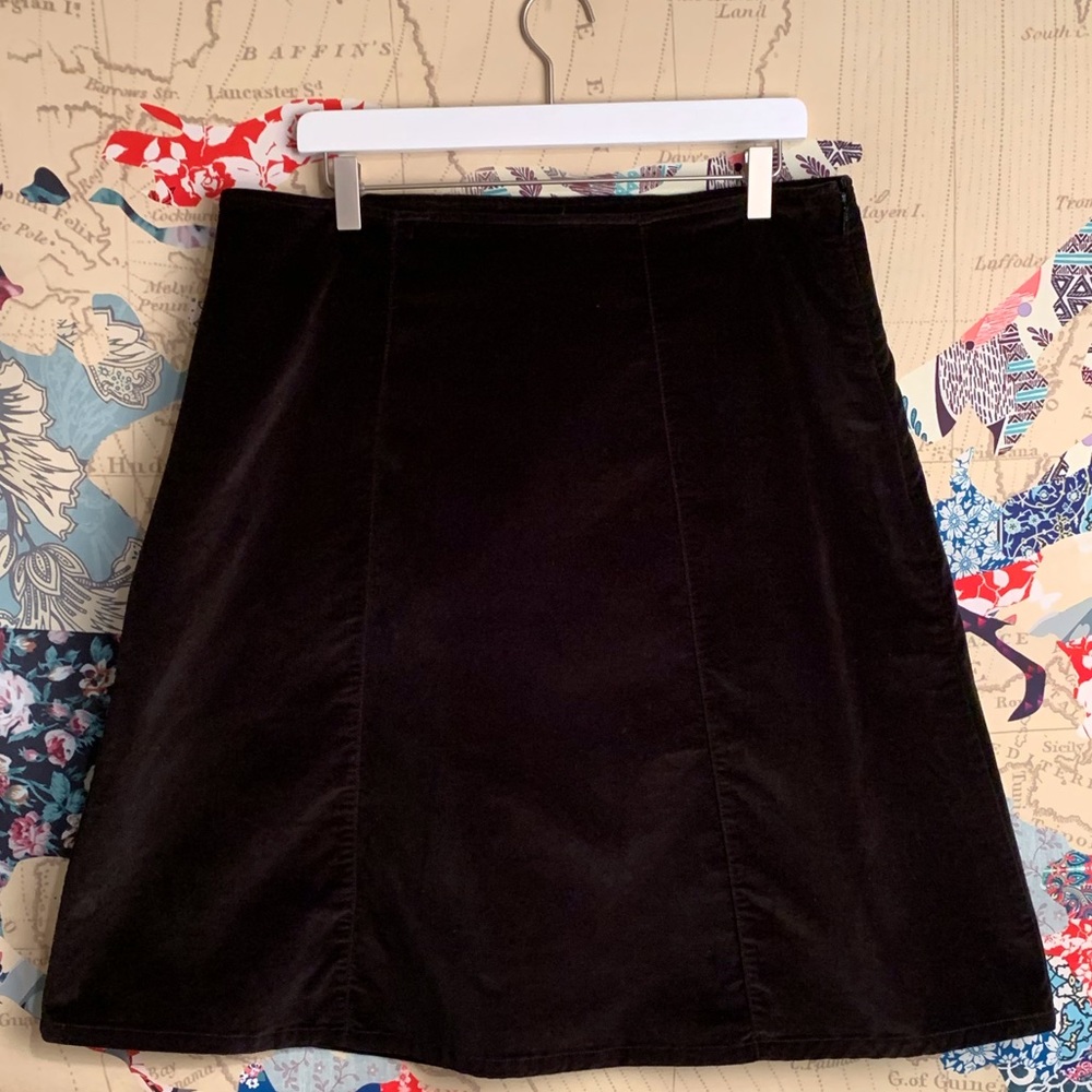 Eddie Bauer a line velvet skirt